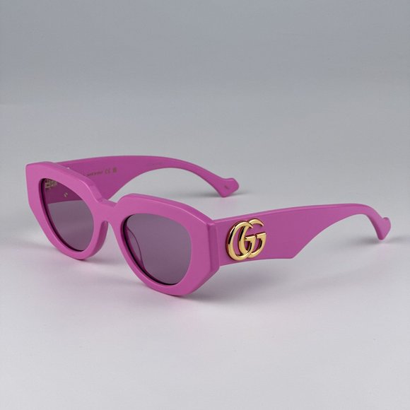 Gucci GG1421S 004 Sunglasses Pink Magenta Cat Eye Women GG 1421S